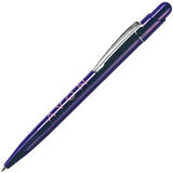 MIR, ручка шариковая с серебристым клипом, синий, пластик/металл