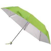 Зонт складной Silverlake, зеленое яблоко с серебристым