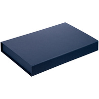 Коробка Silk с ложементом под ежедневник 13x21 см и ручку, синяя